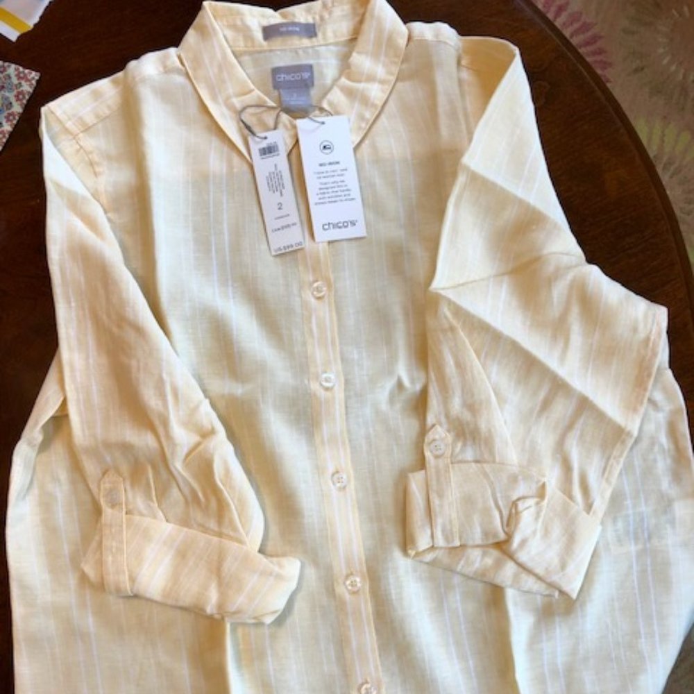 Chico's Linen Buttondown Shirt